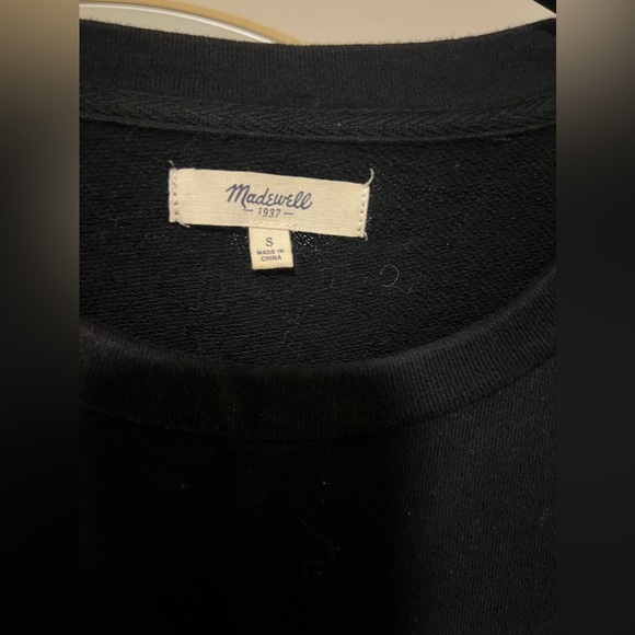 Madewell Bien Fait Graphic Black Sweatshirt Size Small - Picture 8 of 9